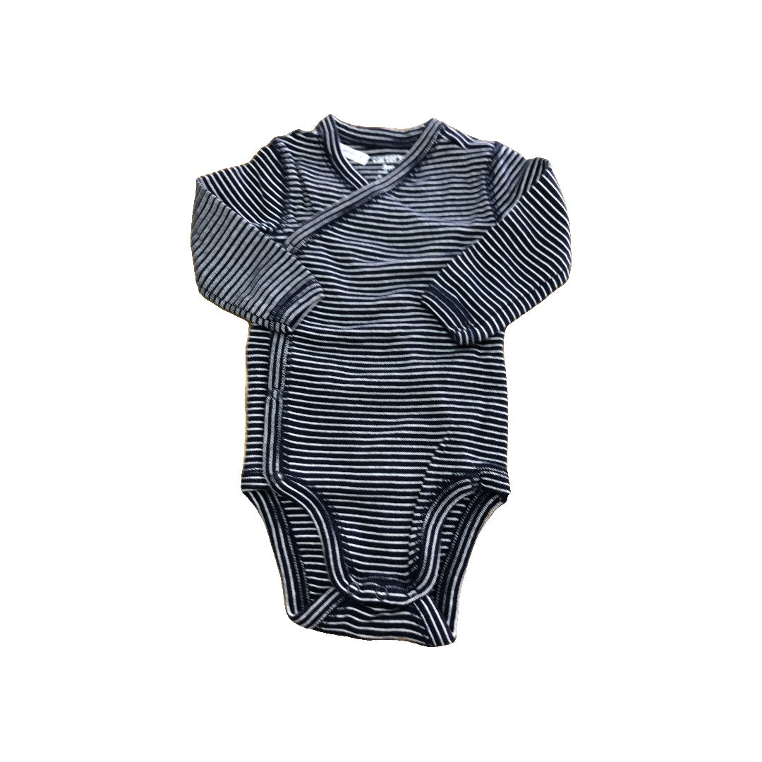 Carters Boys Navy Blue | White | Striped Onesie Size: 3 months Navy Blue | White | Striped