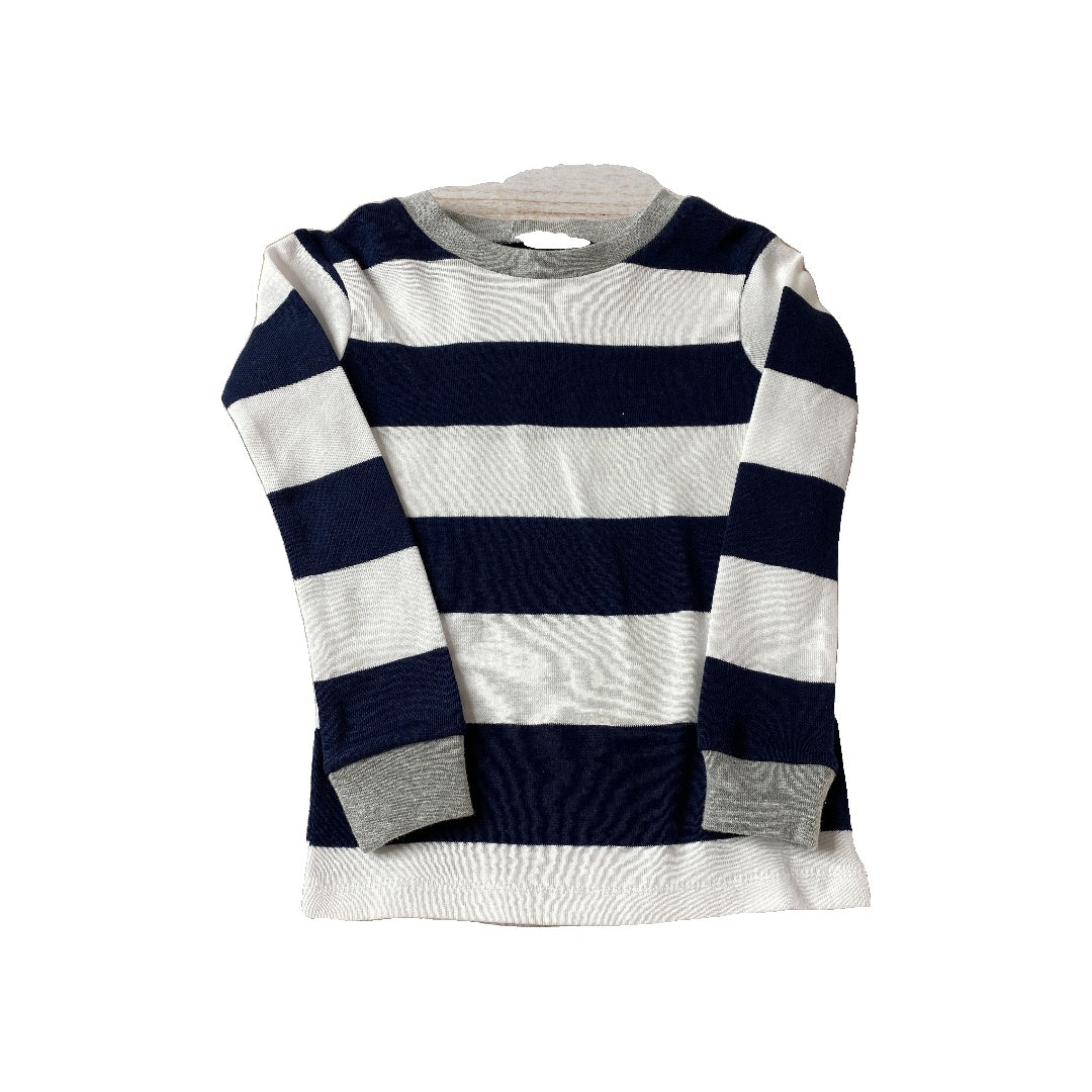 Burt's Bees Boys Navy Blue | White | Striped Pajamas Size: 2 years Navy Blue | White | Striped