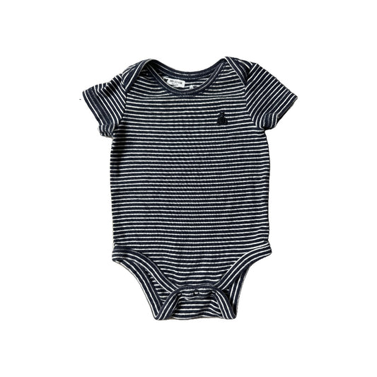Gap Boys Navy Blue | White | Striped Onesie Size: 3-6 months Navy Blue | White | Striped