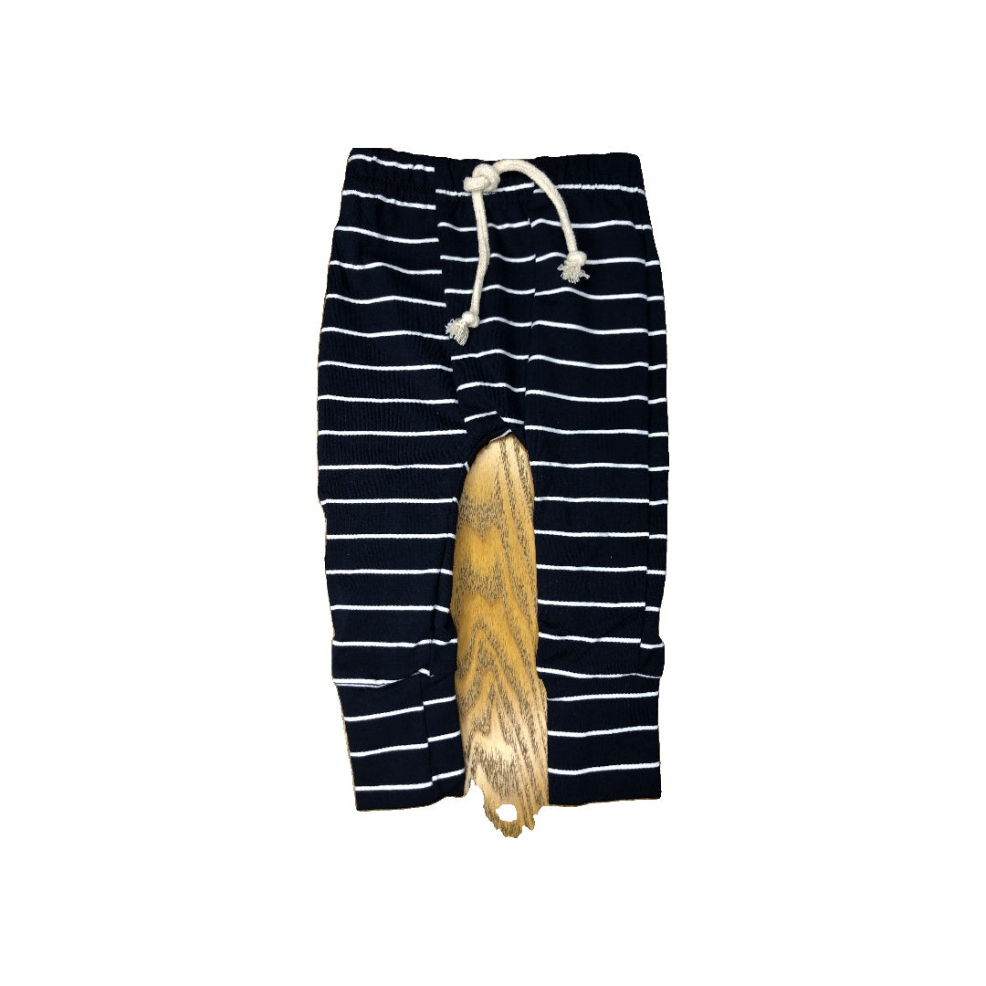 Forever French Unisex Navy Blue | White | Striped Pants Size: 6-12 months Navy Blue | White | Striped