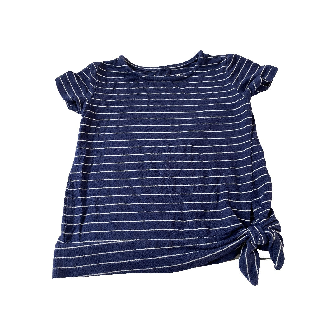 Rumi + Ryder Girls Navy Blue | White | Striped Shirt Size: 2T Navy Blue | White | Striped