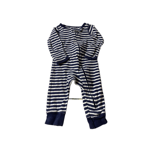 Carters Boys Navy Blue | White | Striped Long Sleeve Outfit Size: Newborn Navy Blue | White | Striped