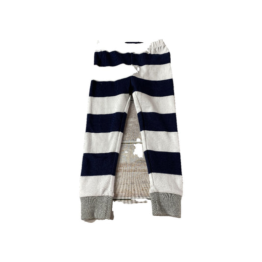 Burt's Bees Boys Navy Blue | White | Striped Pajamas Size: 2T Navy Blue | White | Striped