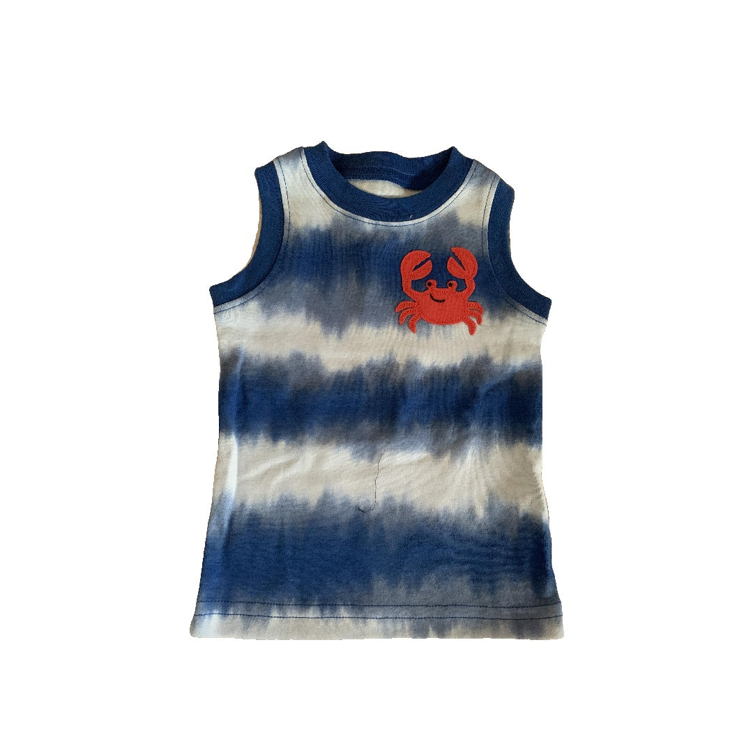 Just Born Boys Navy Blue | White | Tie Dye Pajamas Size: 12M Navy Blue | White | Tie Dye