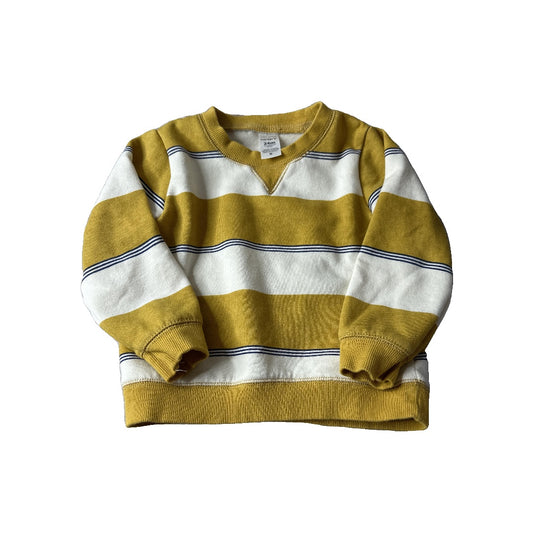 Carters Boys Navy Blue | White | Yellow | Stripe Sweater Size: 24 months Navy Blue | White | Yellow | Stripe