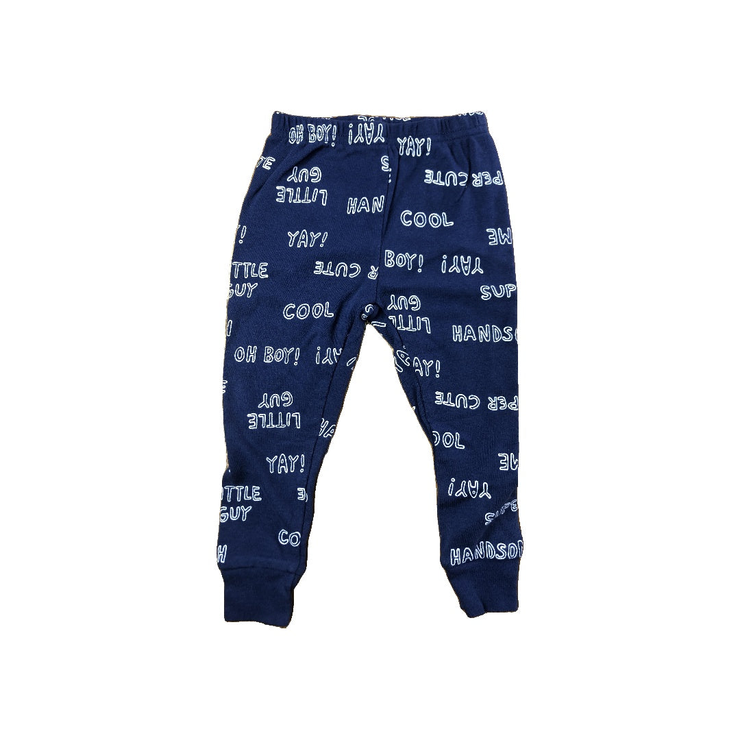 Carters Boys Navy Blue | White Pajamas Size: 18 months Navy Blue | White