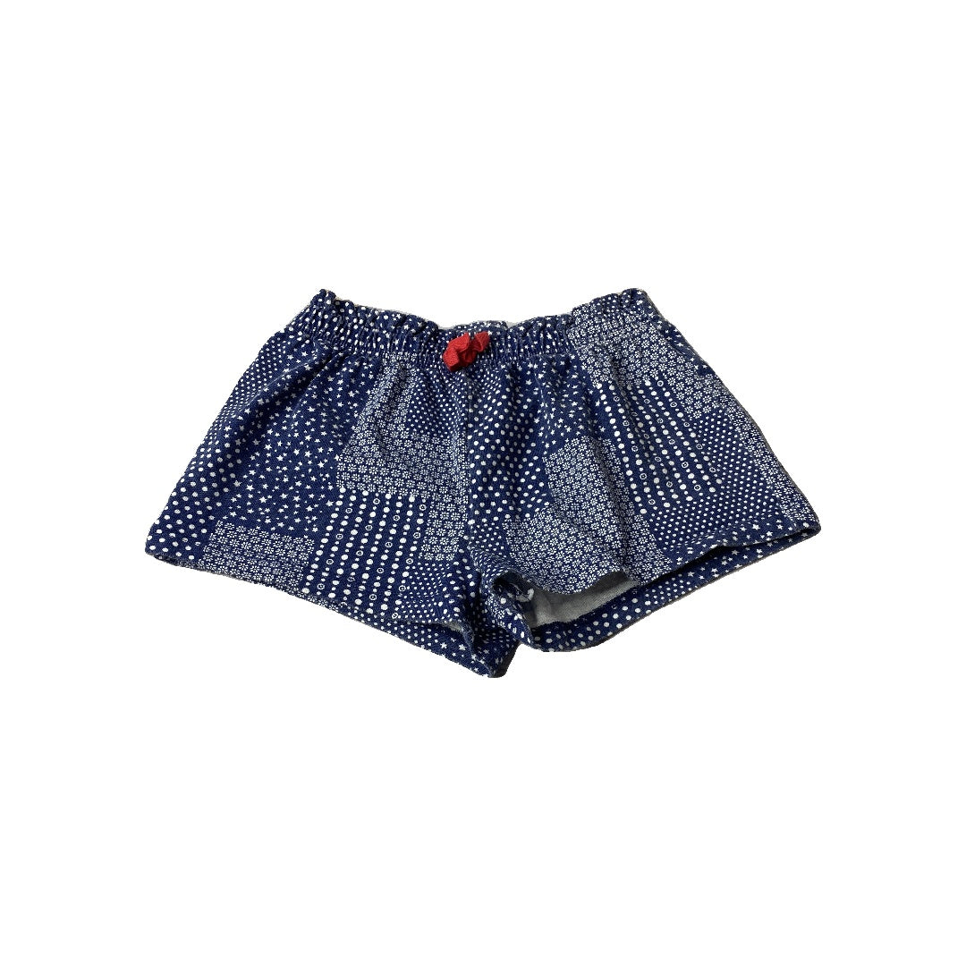 First Impressions Girls Navy Blue | White Shorts Size: 24 months Navy Blue | White