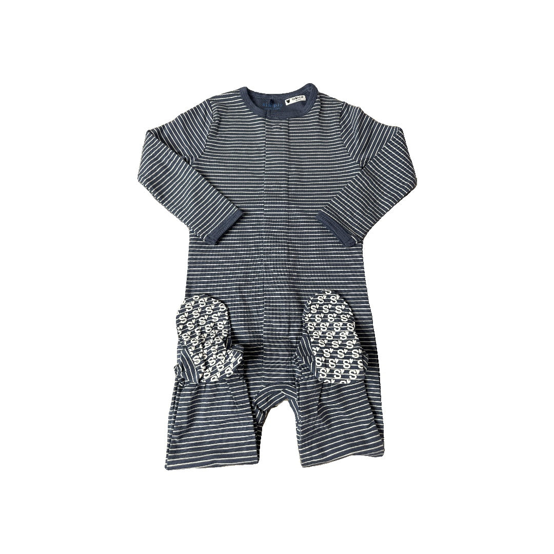 Magnetic Me Unisex Navy Blue | White Pajamas Size: 12-18 months Navy Blue | White