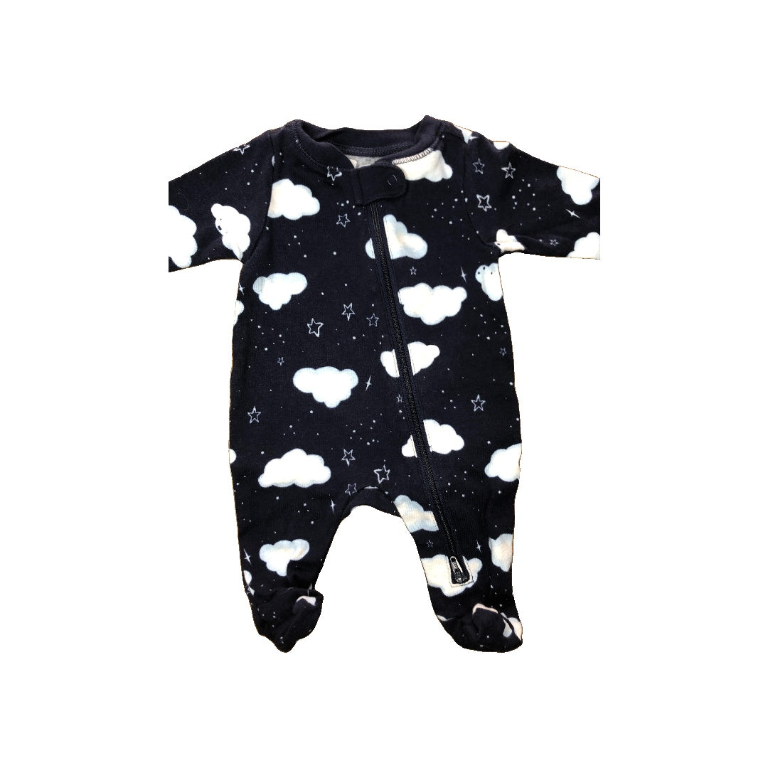 Old Navy Unisex Navy Blue | White Pajamas Size: Newborn Navy Blue | White