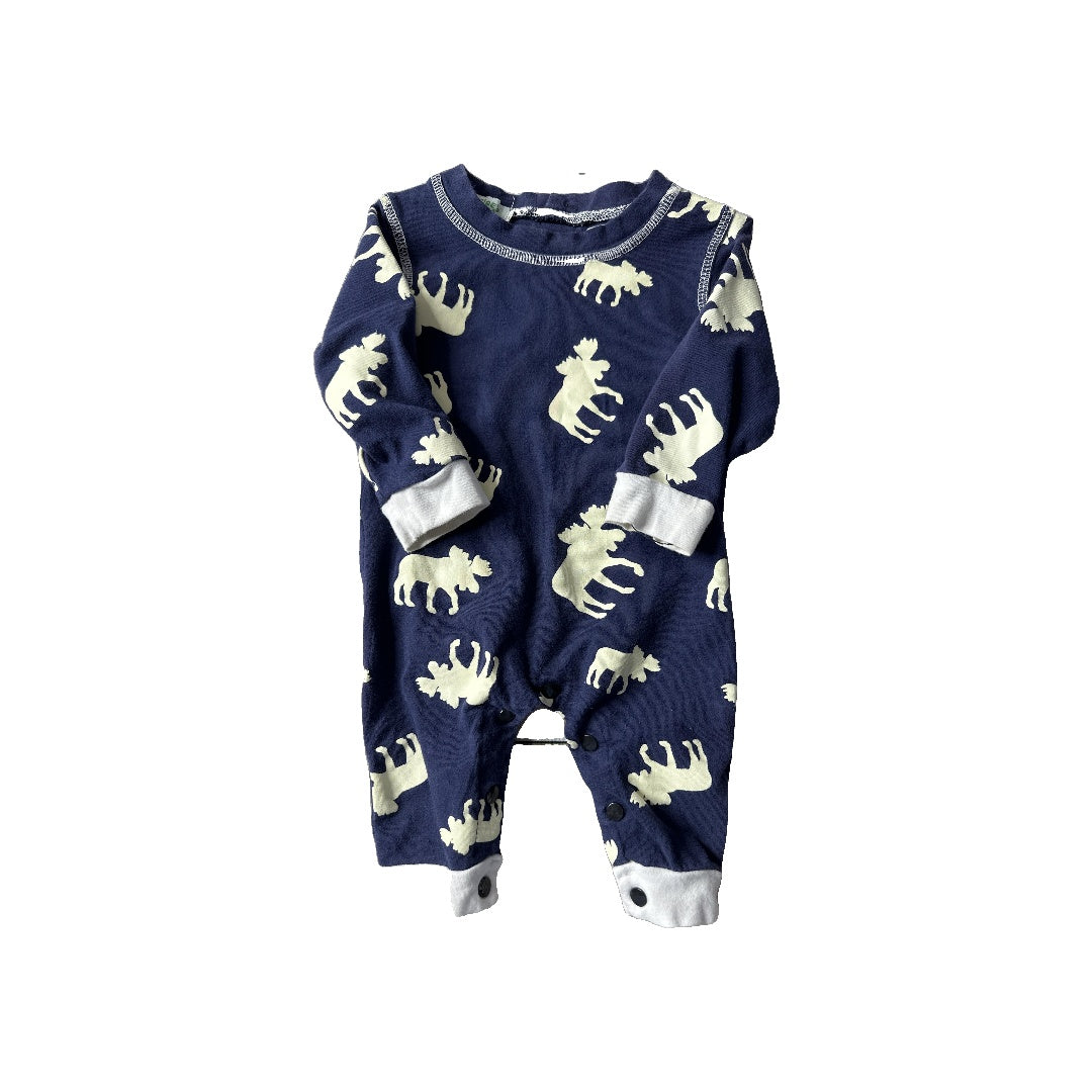 Unisex Navy Blue | White Long Sleeve Outfit Size: 3-6 months Navy Blue | White