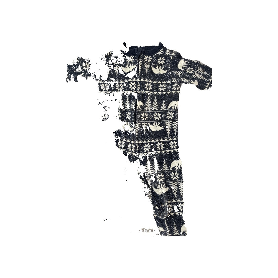 Old Navy Boys Navy Blue | White Pajamas Size: 3-6 months Navy Blue | White