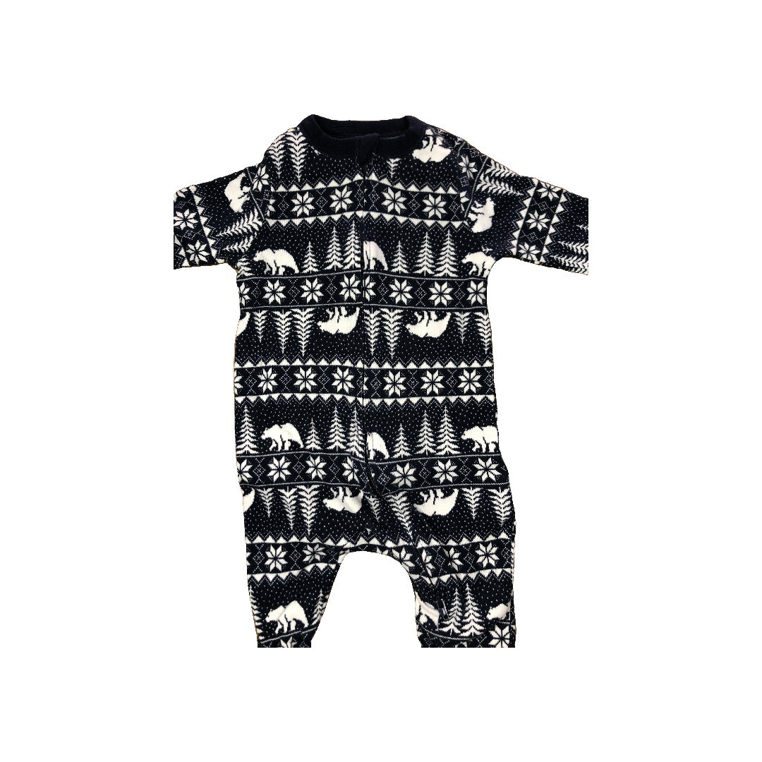 Old Navy Unisex Navy Blue | White Pajamas Size: 3-6 months Navy Blue | White