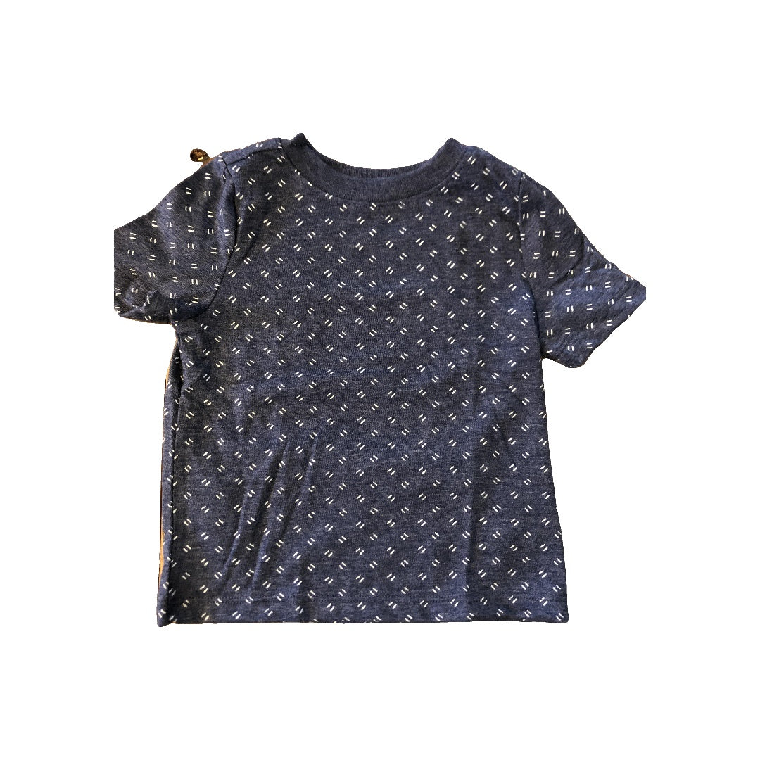 Old Navy Boys Navy Blue | White T-Shirt Size: 2T Navy Blue | White