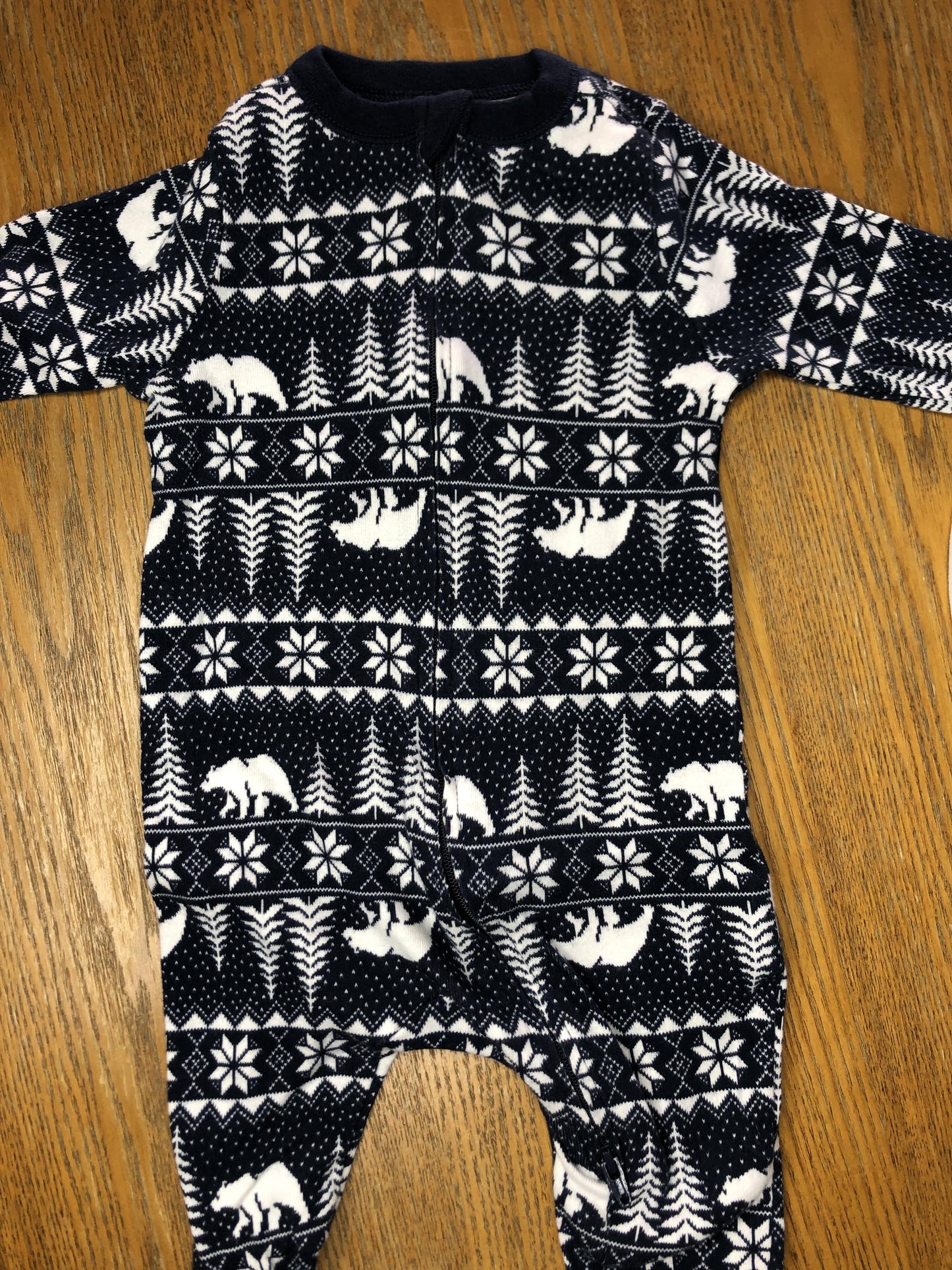 Old Navy Unisex Navy Blue | White Pajamas Size: 3-6 months Navy Blue | White
