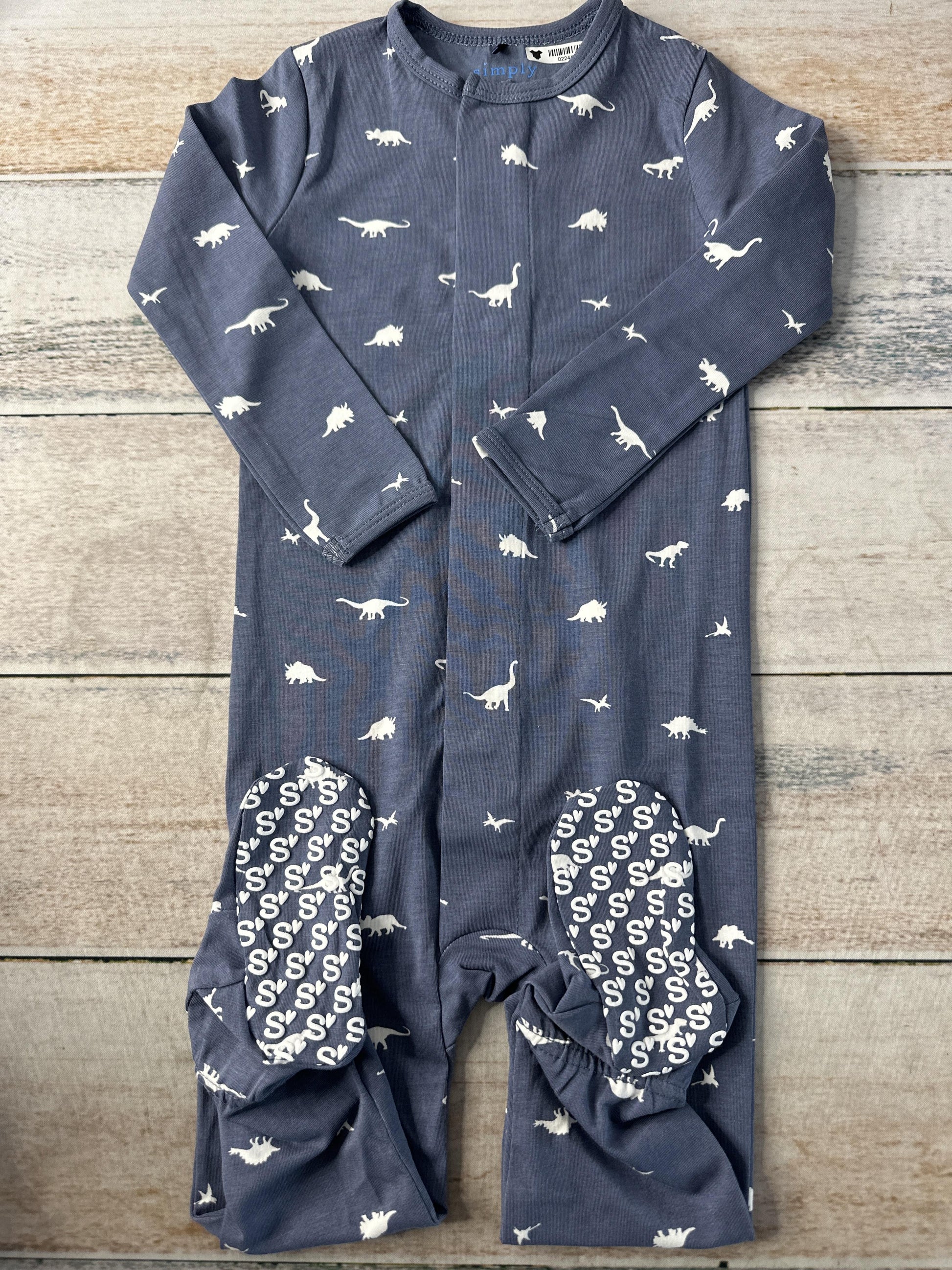 Simply Magnetic Me Unisex Navy Blue | White Pajamas Size: 12-18 months Navy Blue | White