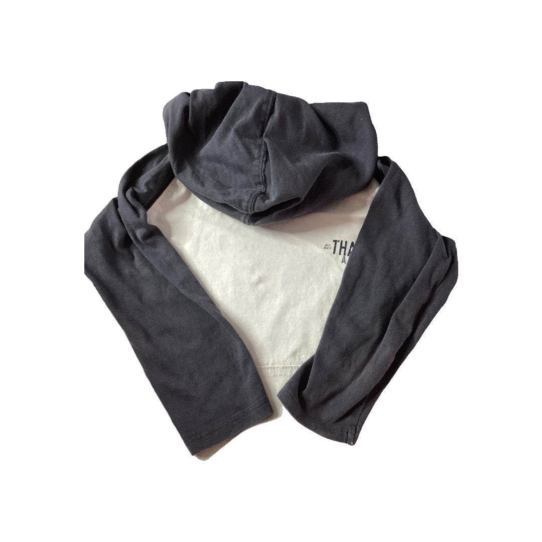 Zara Boys Navy Blue | Wool White Sweatshirt Size: 3-4 Years Navy Blue | Wool White