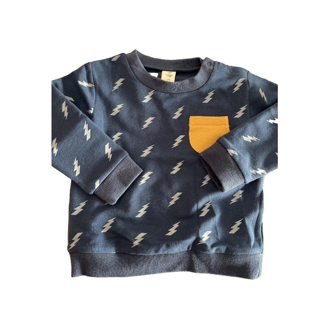 Tucker + Tate Boys Navy Blue | Yellow | Pattern Sweater Size: 12M Navy Blue | Yellow | Pattern