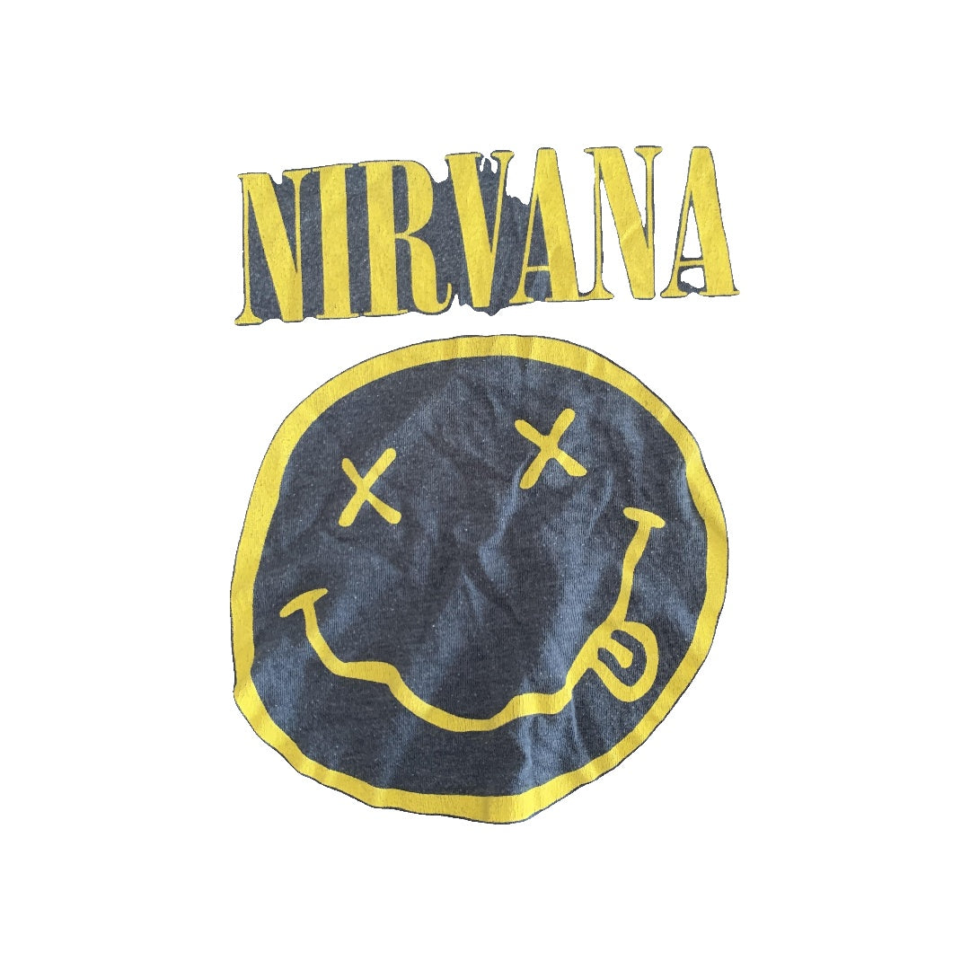 Nirvana Unisex Navy Blue | Yellow T-Shirt Size: 18 months Navy Blue | Yellow