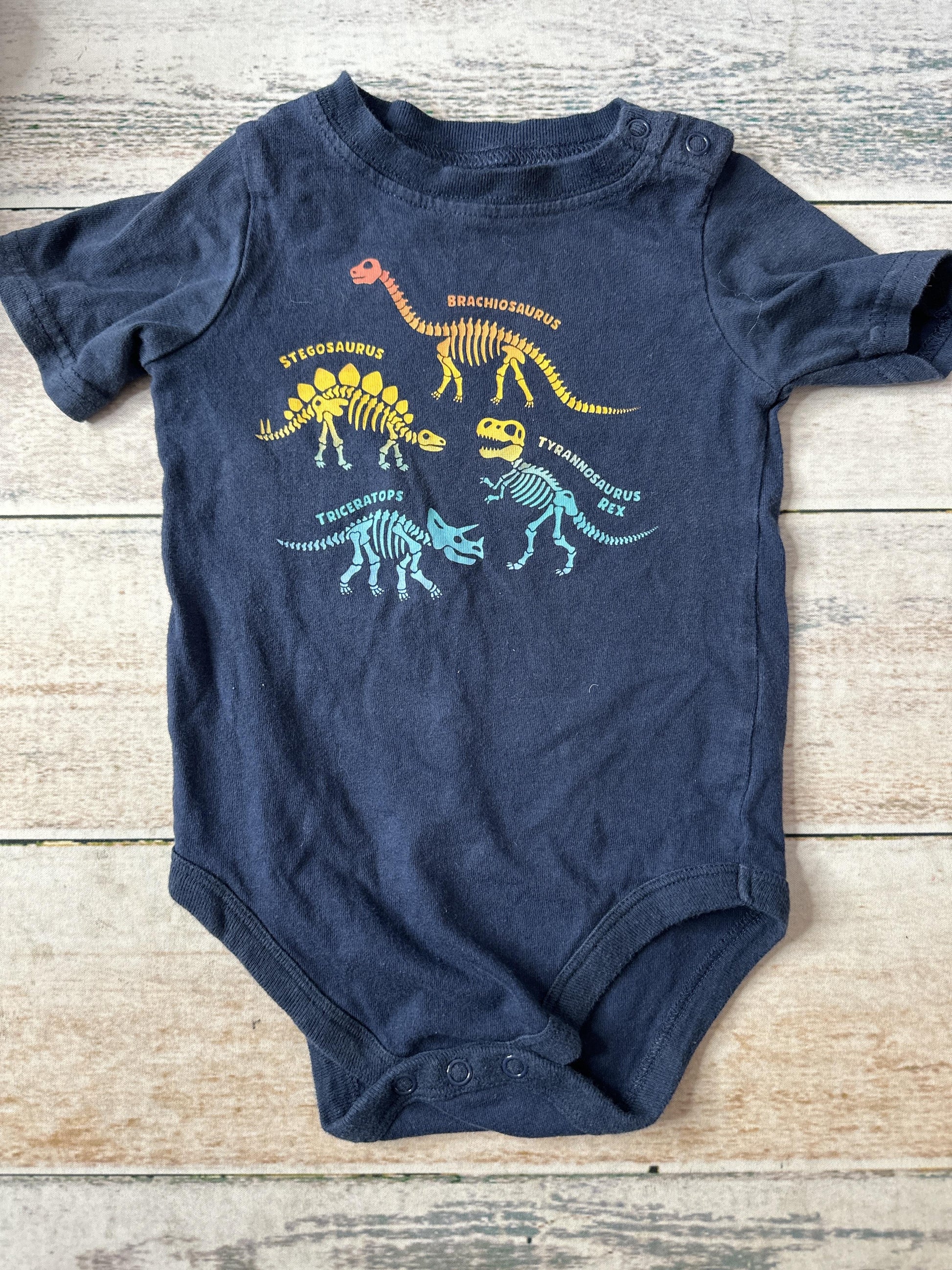 Garanimals Boys Navy Blue Onesie Size: 12 months Navy Blue
