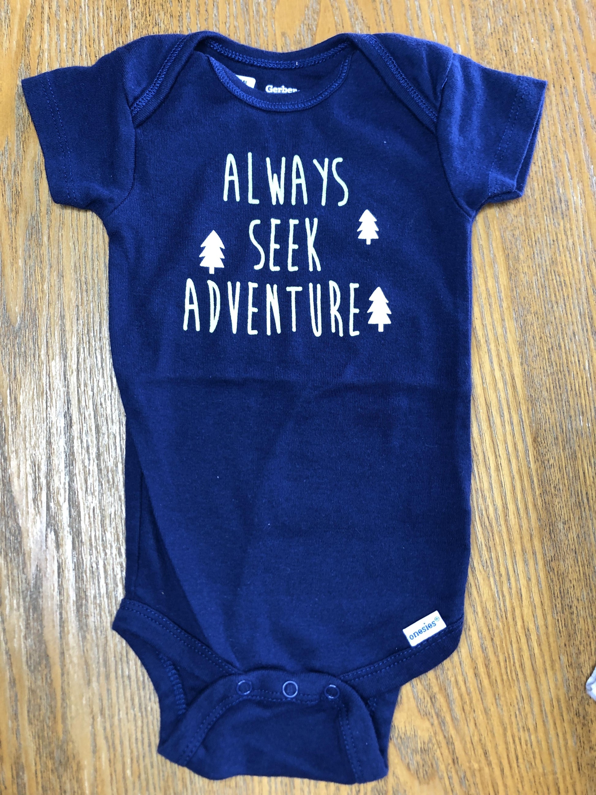 Gerber Childrenswear Unisex Navy Blue Onesie Size: 3-6 months Navy Blue