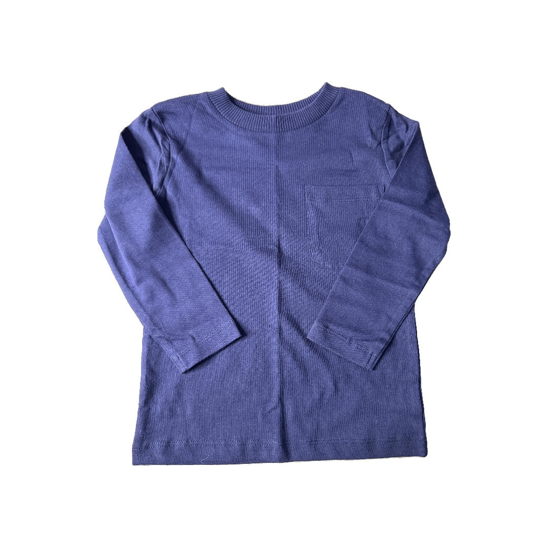 Mightly Boys Navy Blue Long Sleeve T-Shirt Size: 2T Navy Blue