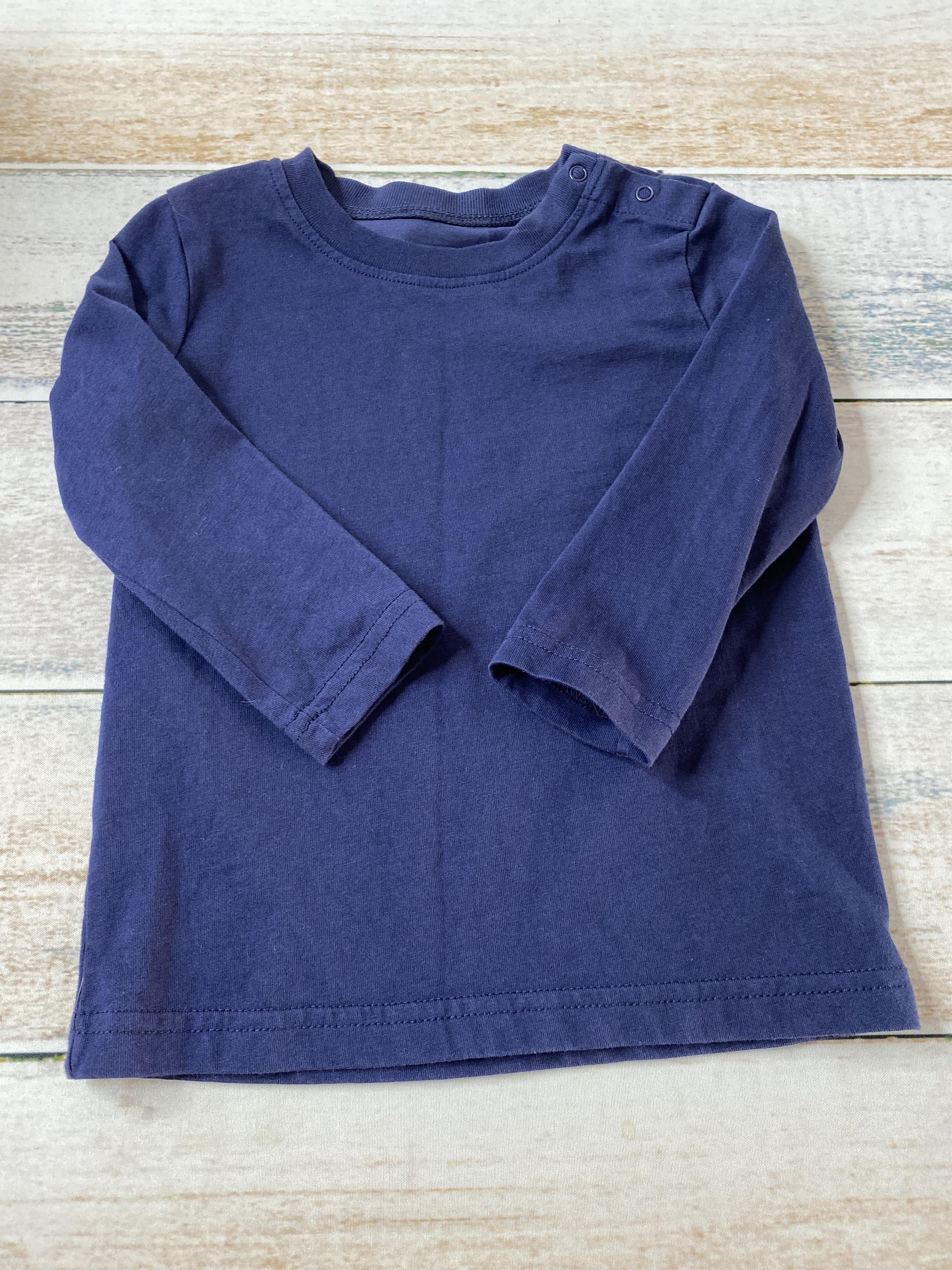 Primary Unisex Navy Blue Long Sleeve Shirt Size: 12-18 months Navy Blue