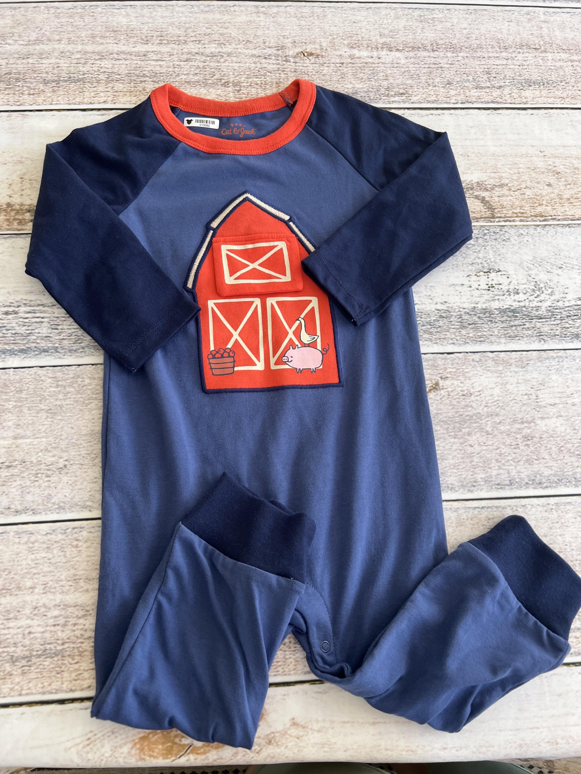 Cat & Jack Boys Navy Blue Long Sleeve Outfit Size: 18 months Navy Blue