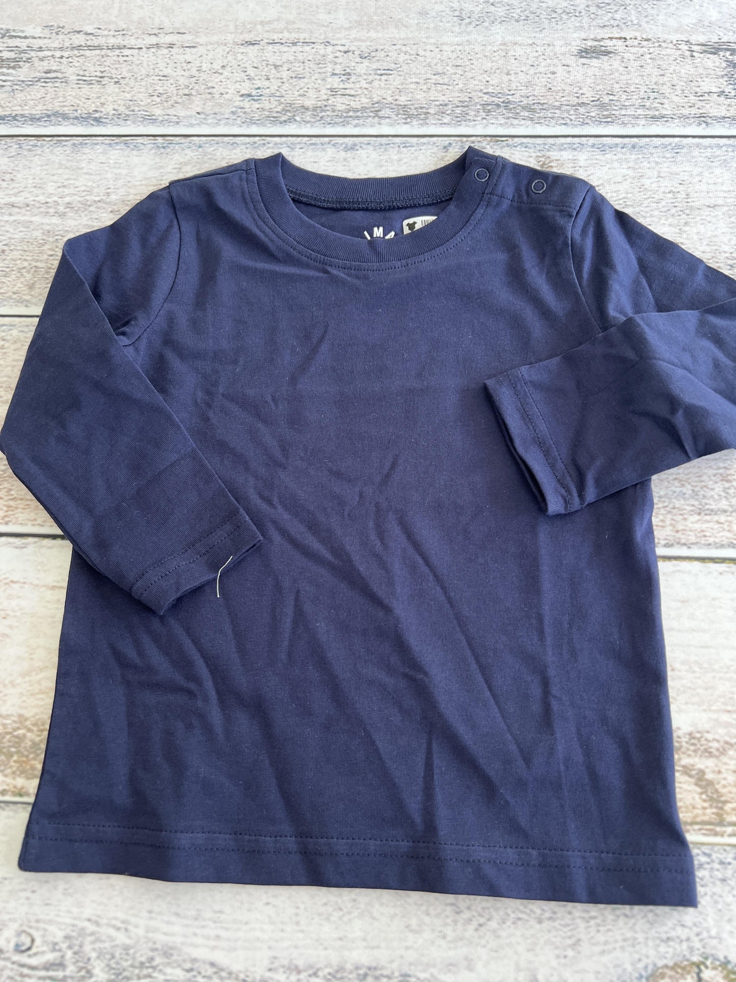 Primary Boys Navy Blue Long Sleeve Shirt Size: 12-18 months Navy Blue
