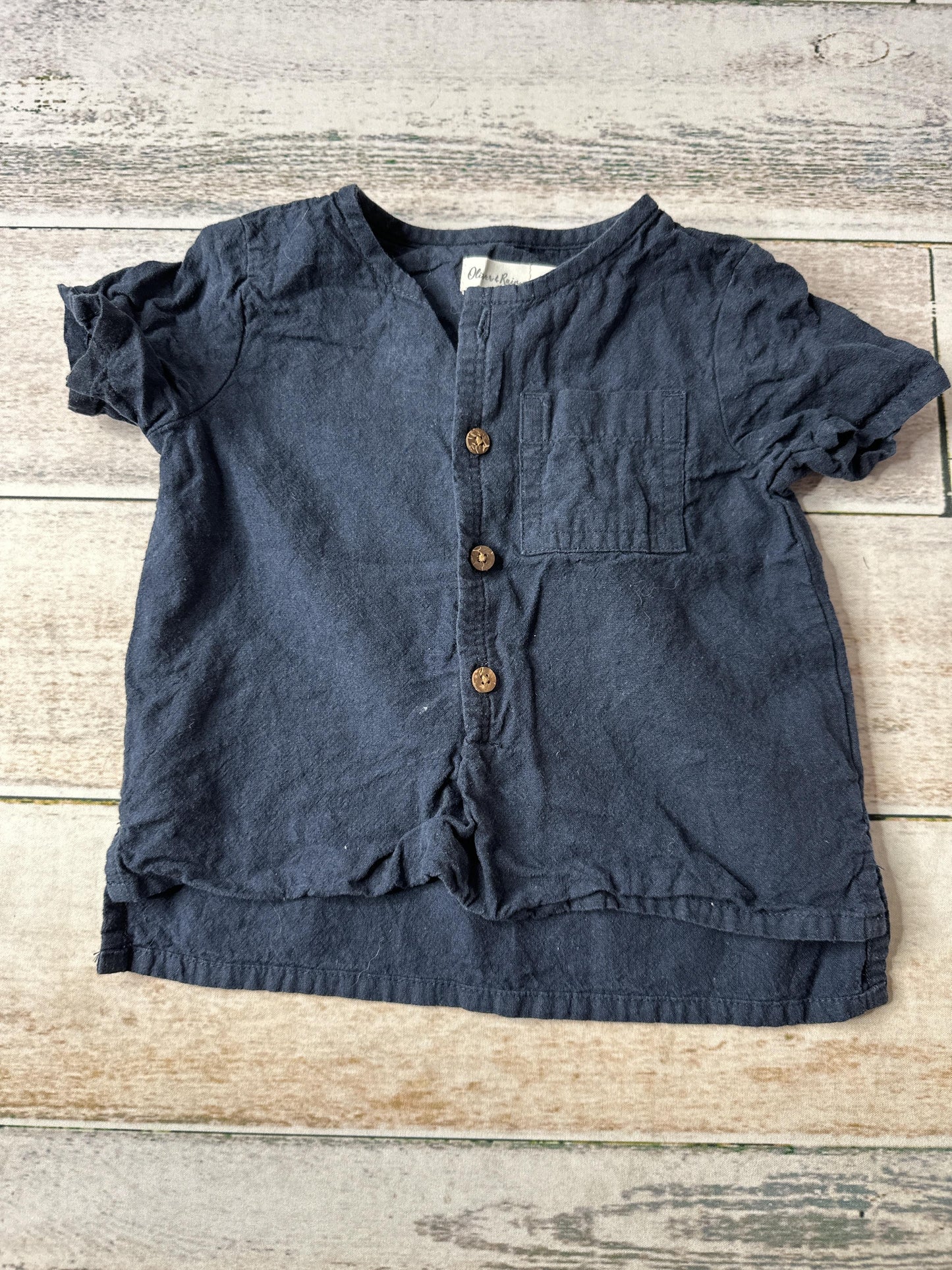 Oliver & Rain Boys Navy Blue T-Shirt Size: 12-18 months Navy Blue
