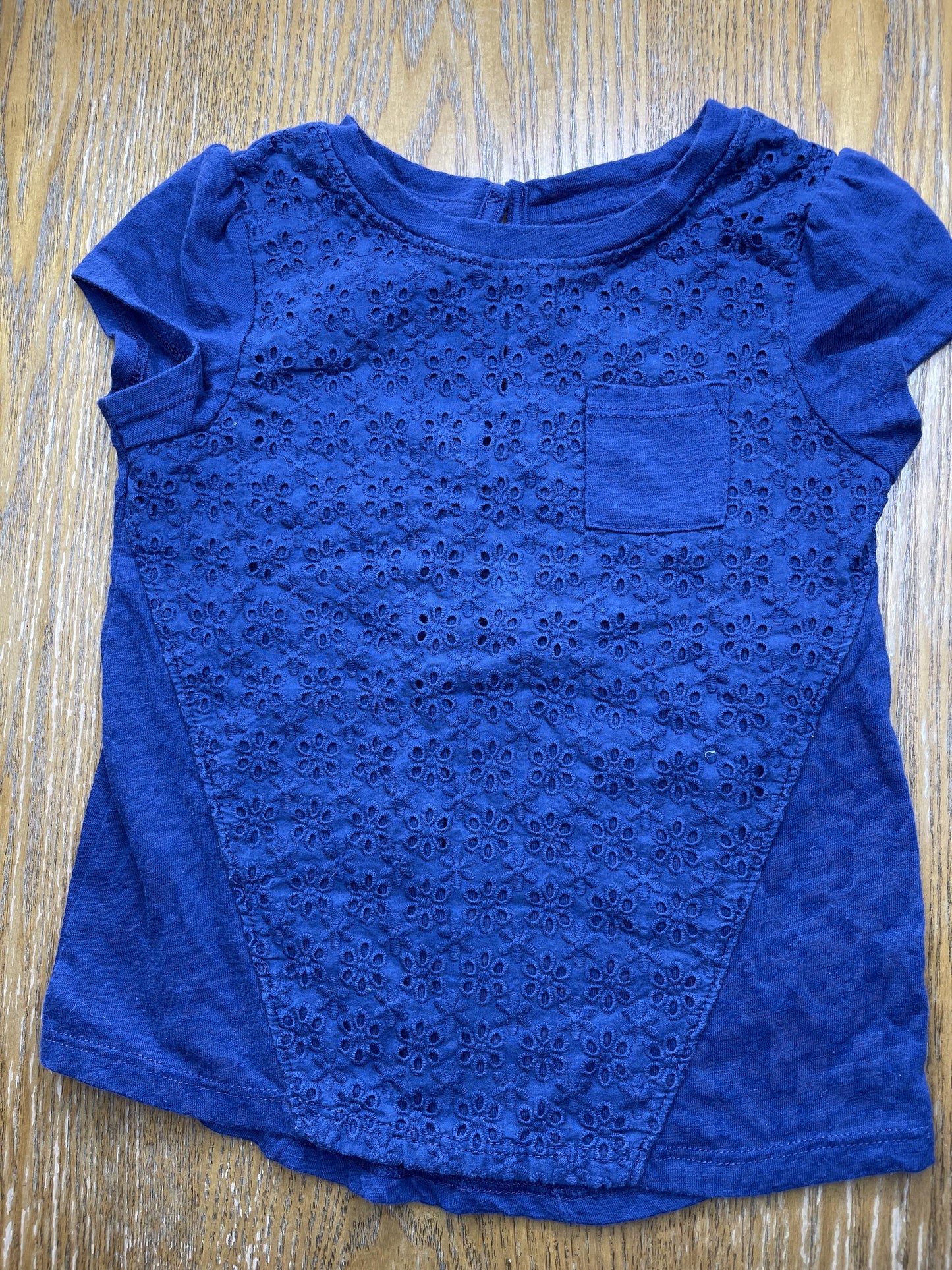 Cat & Jack Girls Navy Blue T-Shirt Size: 4T Navy Blue