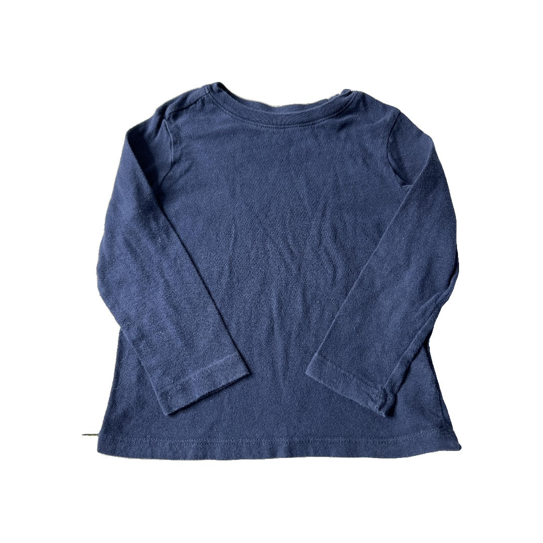 Old Navy Unisex Navy Blue Long Sleeve T-Shirt Size: 3T Navy Blue