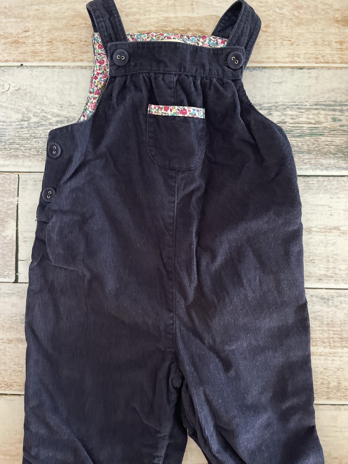 JoJo Maman Bebe Girls Navy Blue Overalls Size: 6-12 months Navy Blue