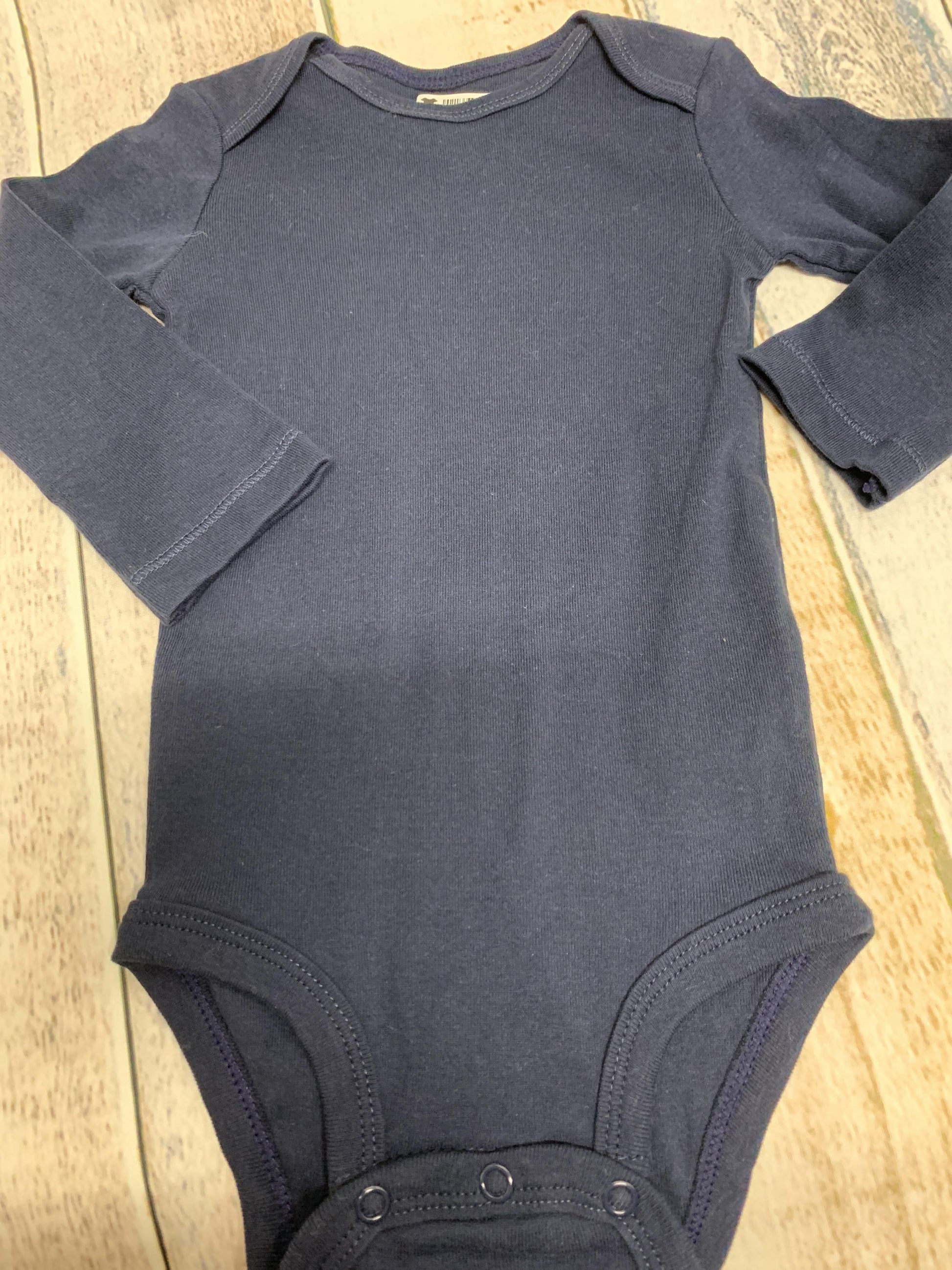 Carters Boys Navy Blue Onesie Size: 12M Navy Blue