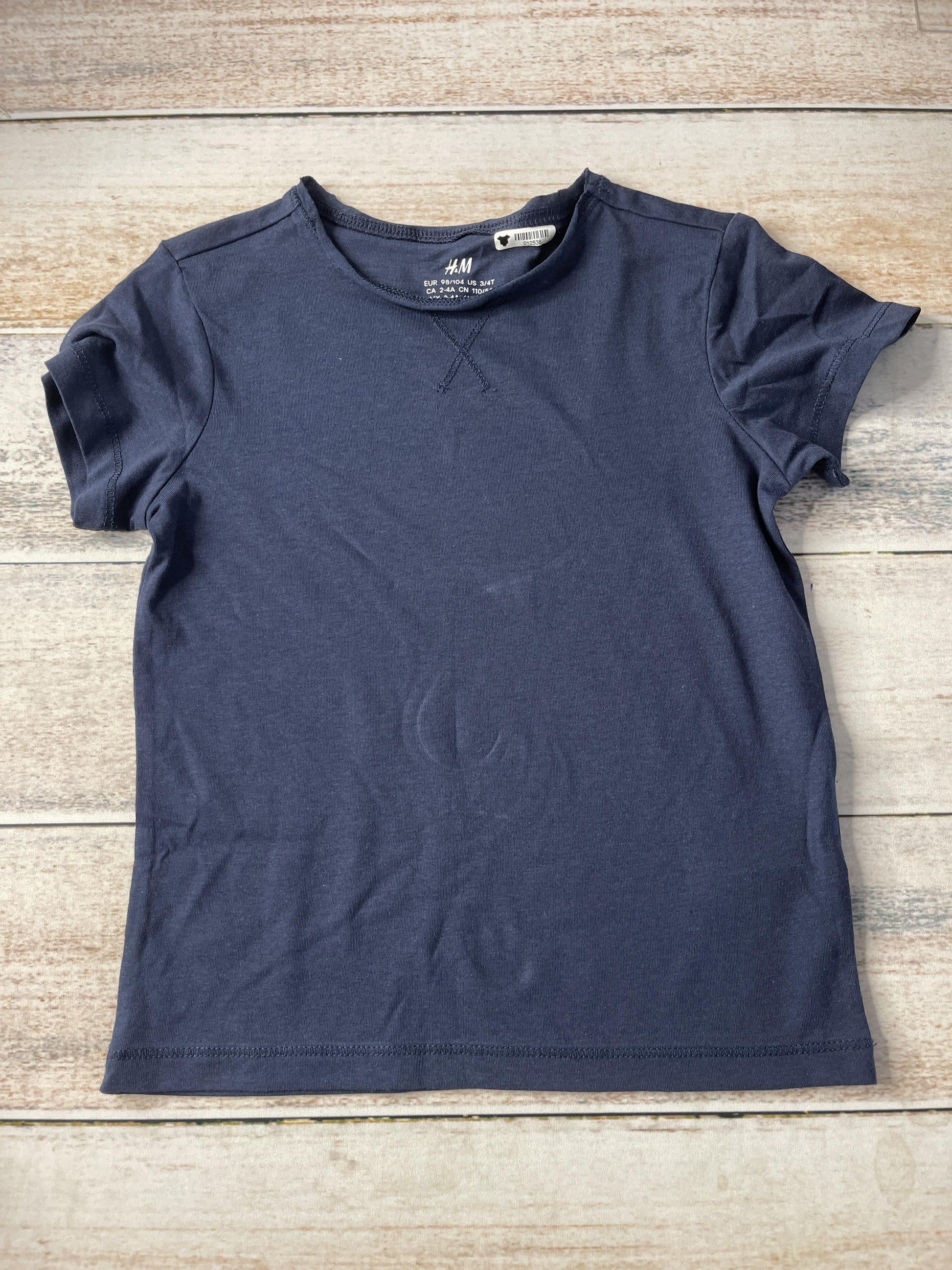 H&M Unisex Navy Blue T-Shirt Size: 3T Navy Blue