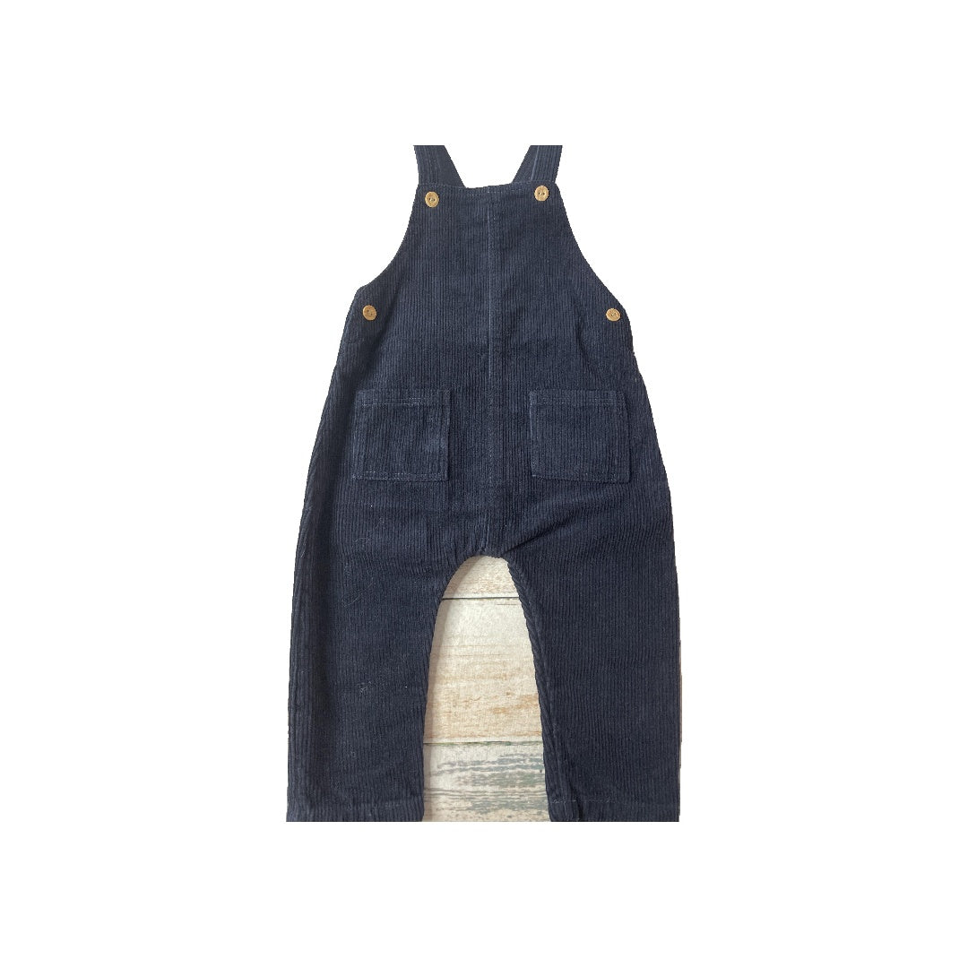 H&M Boys Navy Blue Button Down Short Sleeve Size: 18 months Navy Blue