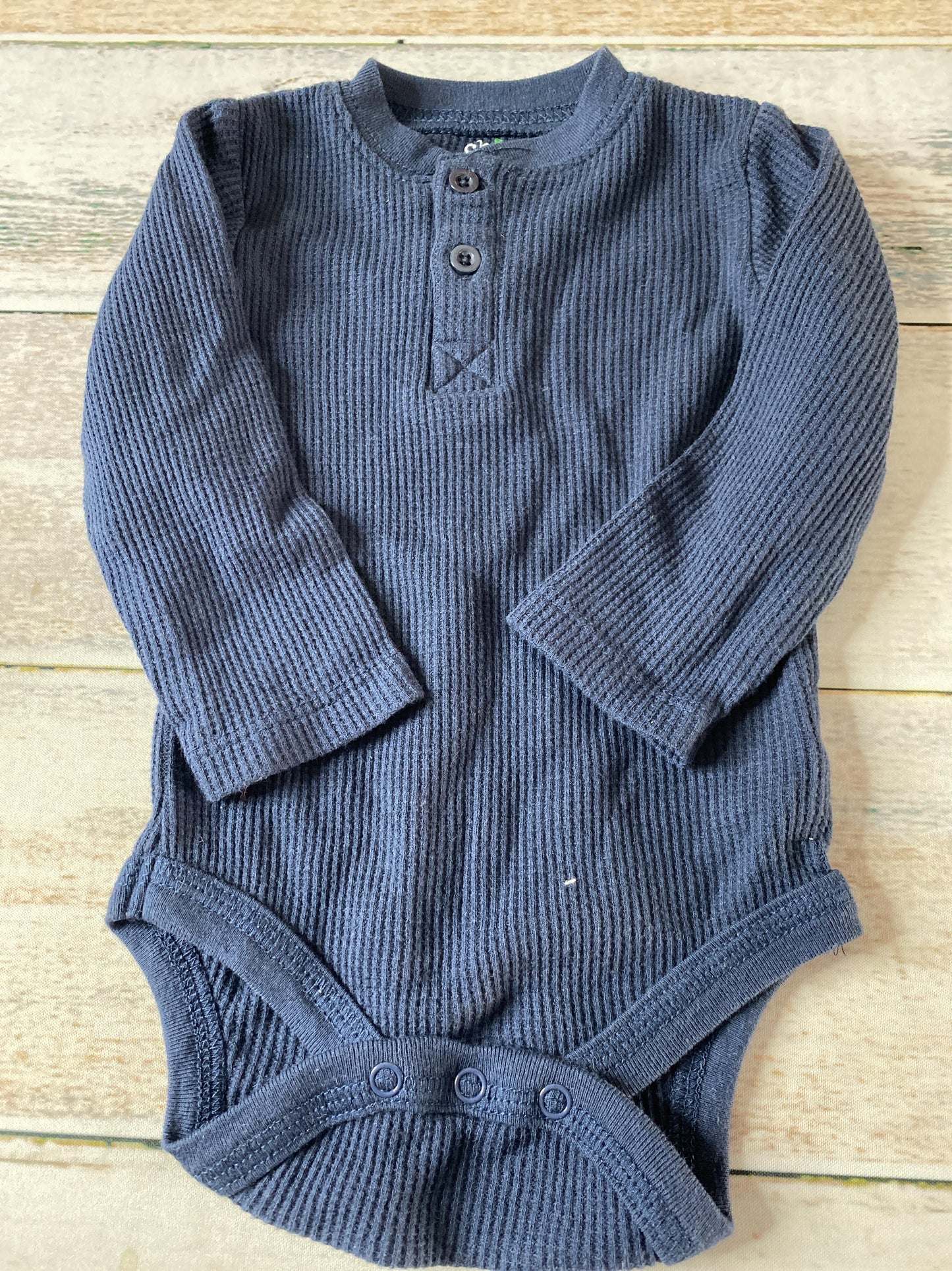 Chick Pea Boys Navy Blue Onesie Size: 3-6 months Navy Blue