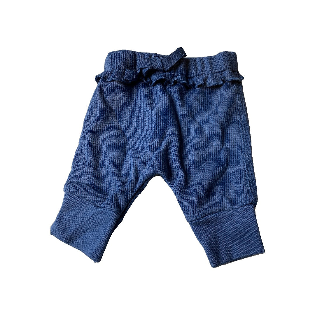 Oliver & Rain Girls Navy Blue Pants Size: Newborn Navy Blue
