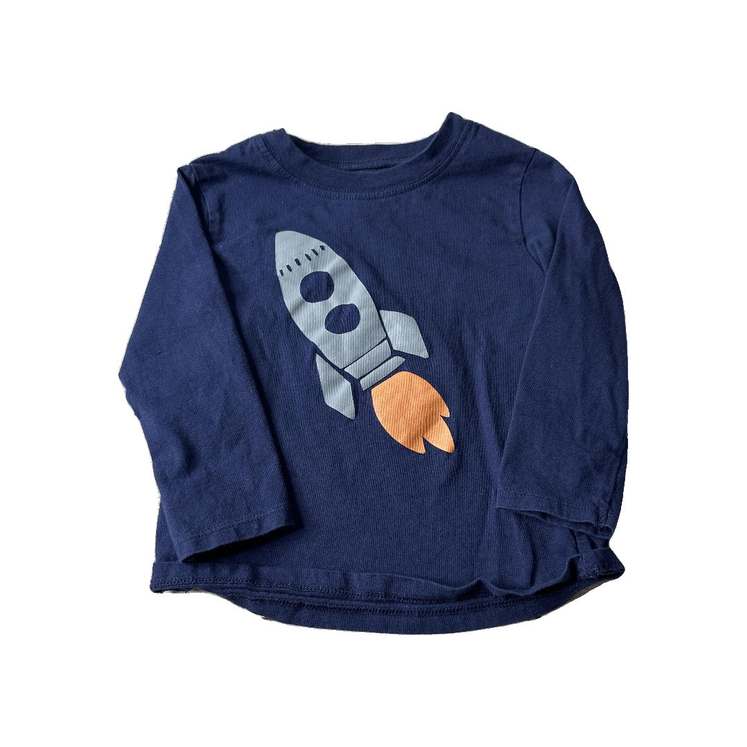 Mighty Goods Unisex Navy Blue Long Sleeve T-Shirt Size: 24 months Navy Blue