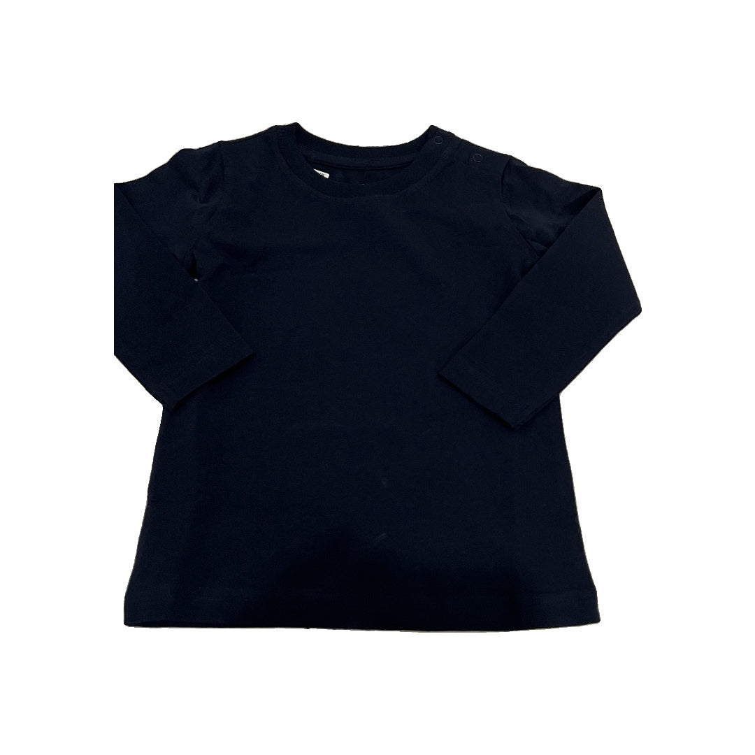 Primary Unisex Navy Blue Long Sleeve Shirt Size: 12-18 months Navy Blue