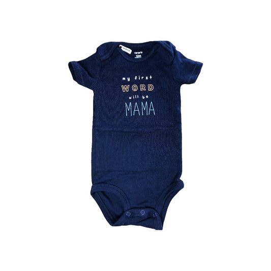 Carters Unisex Navy Blue Onesie Size: 12 months Navy Blue