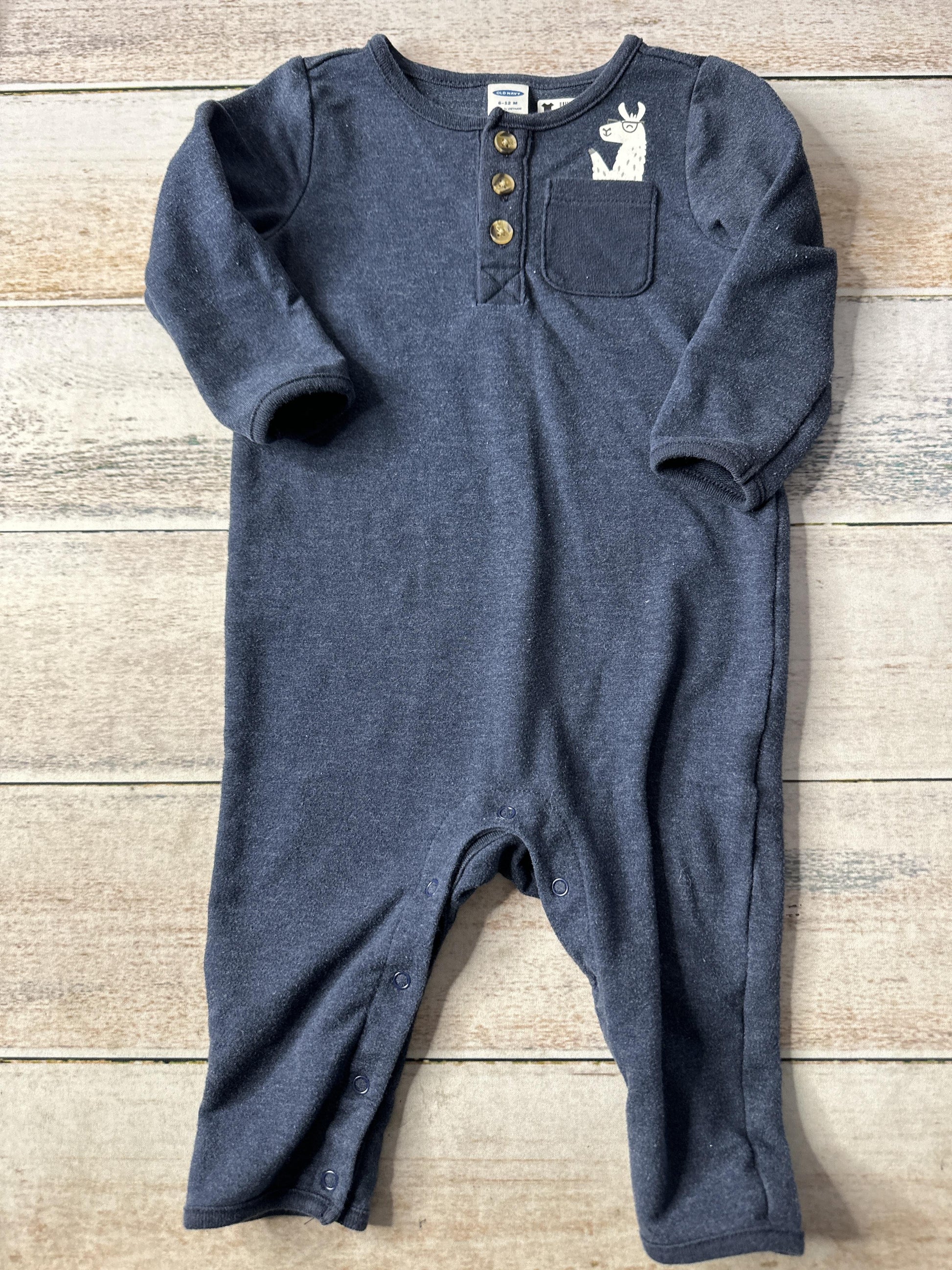 Old Navy Boys Navy Blue Long Sleeve Outfit Size: 6-12 months Navy Blue