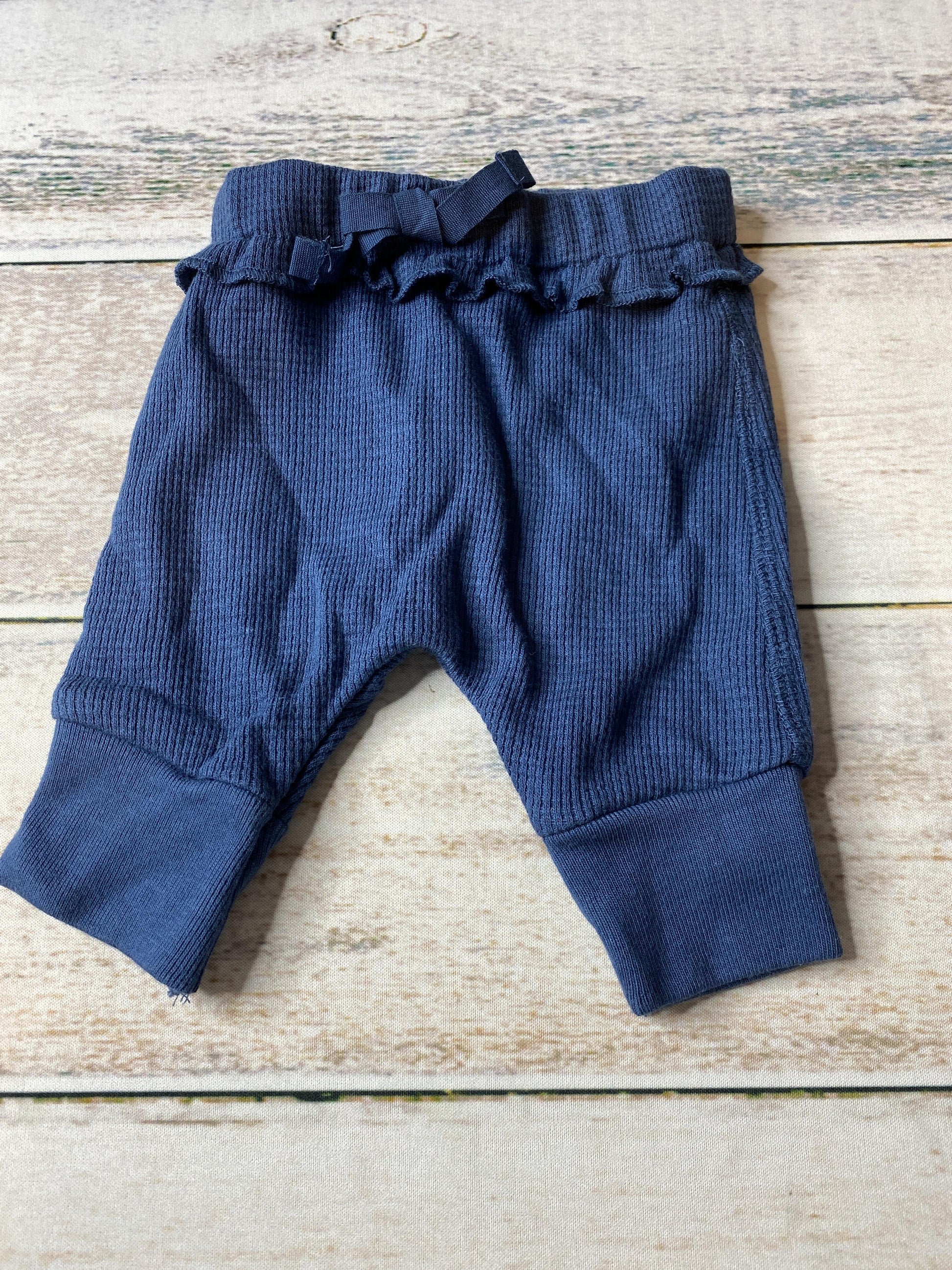 Oliver & Rain Girls Navy Blue Pants Size: Newborn Navy Blue
