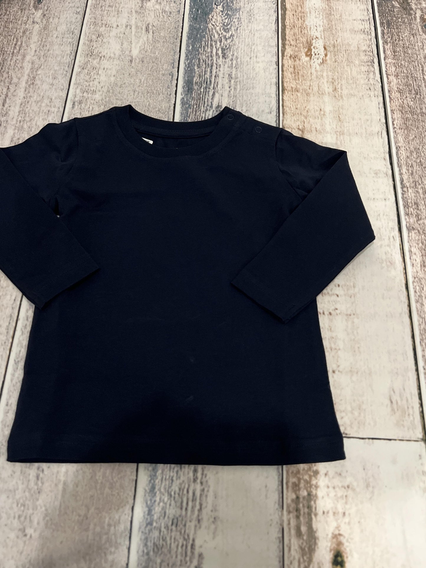 Primary Unisex Navy Blue Long Sleeve Shirt Size: 12-18 months Navy Blue