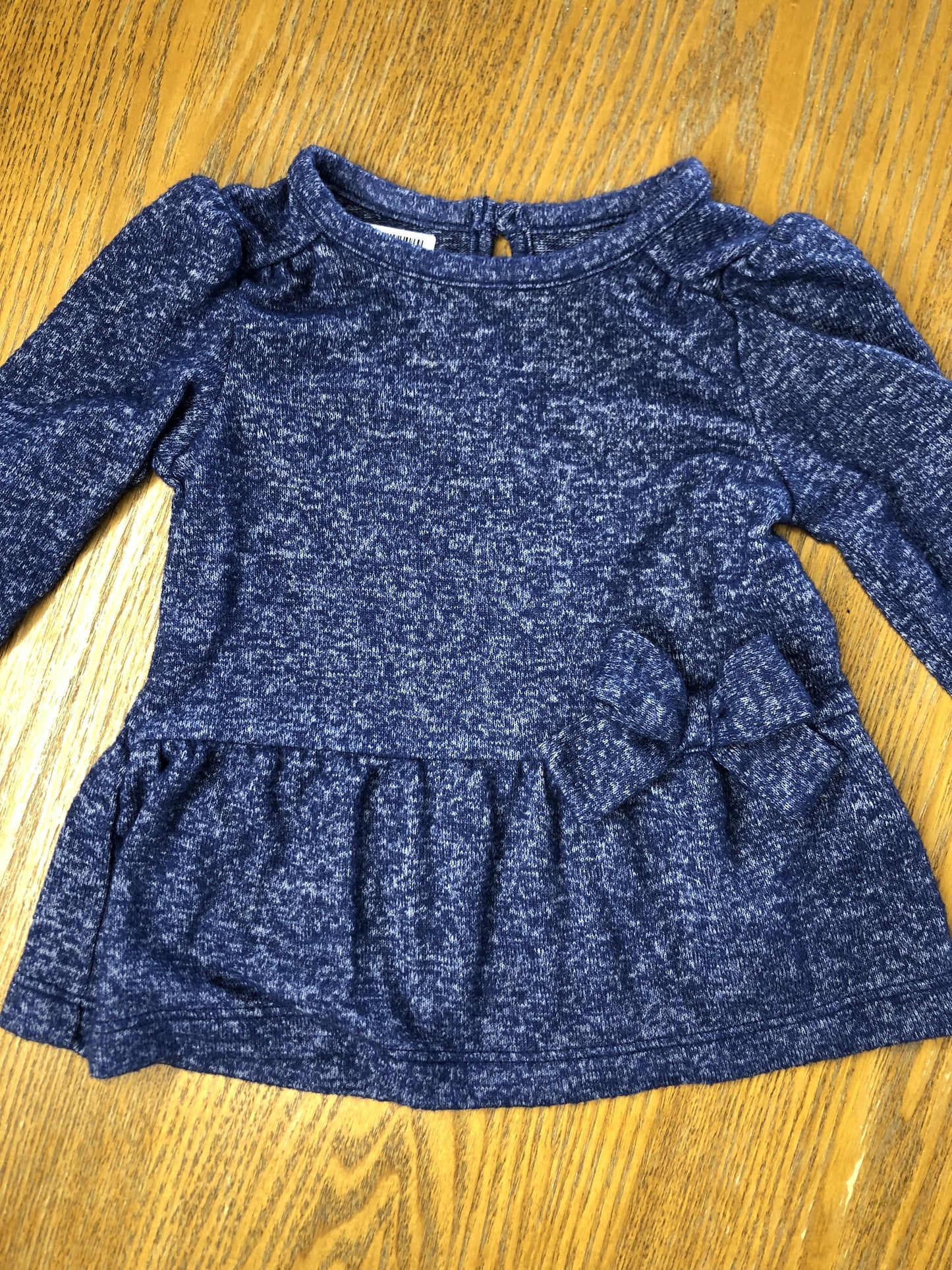 Carters Girls Navy Blue Long Sleeve T-Shirt Size: 3-6 months Navy Blue