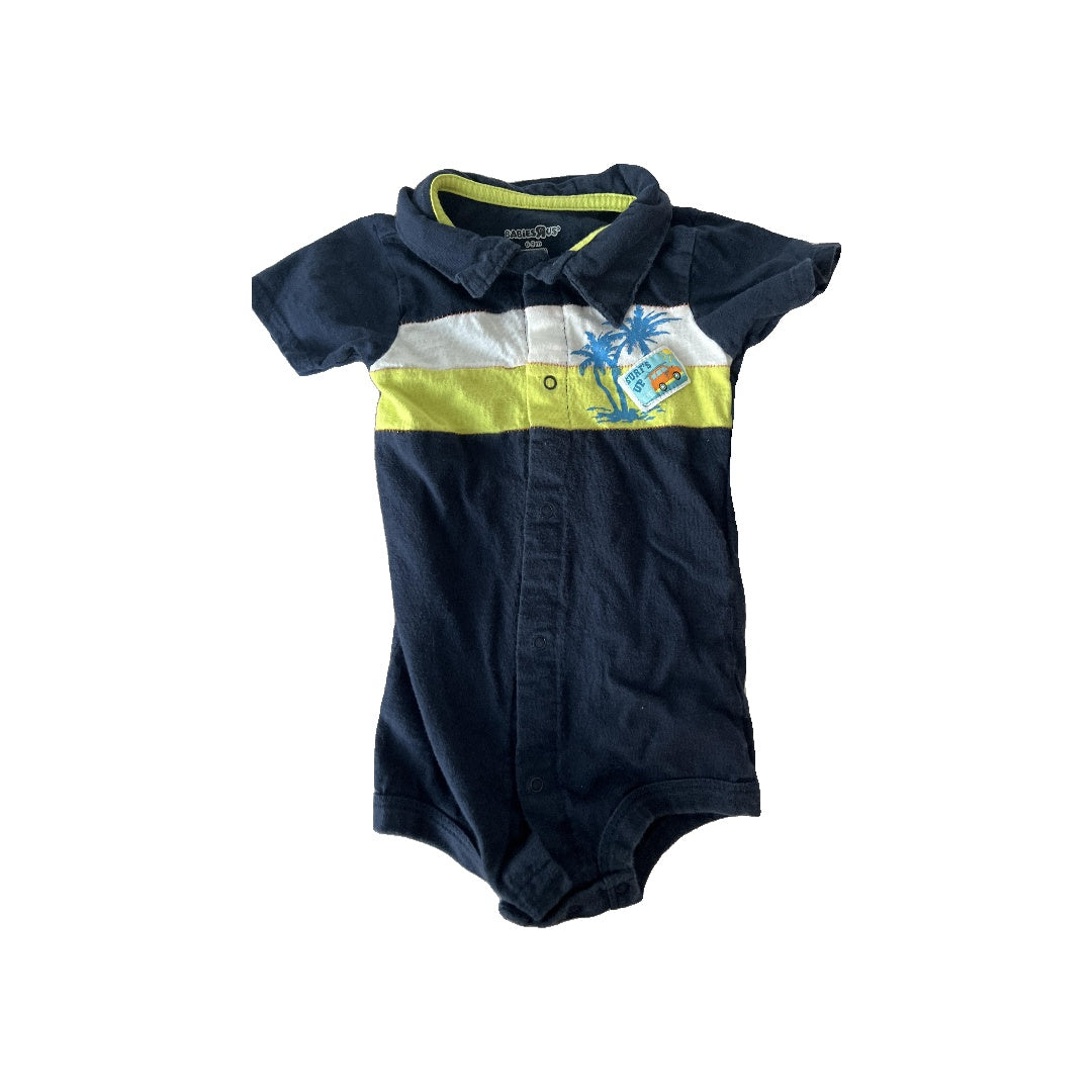 Babies R Us Boys Navy Blue Romper Size: 6-9 months Navy Blue