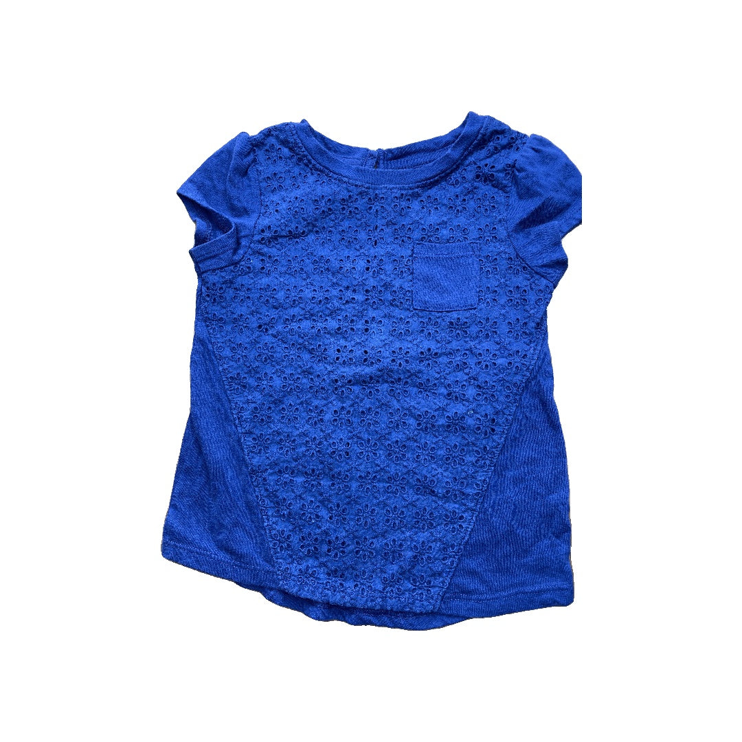 Cat & Jack Girls Navy Blue T-Shirt Size: 4T Navy Blue