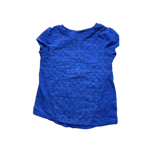 Cat & Jack Girls Navy Blue T-Shirt Size: 4T Navy Blue