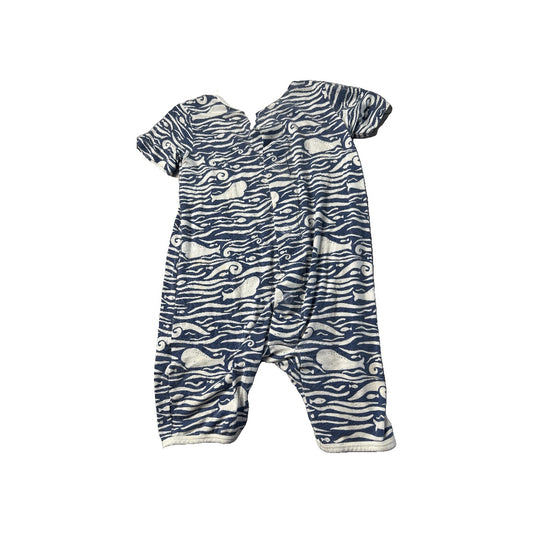 Boys Navy Blue Romper Size: 9-12 Months Navy Blue