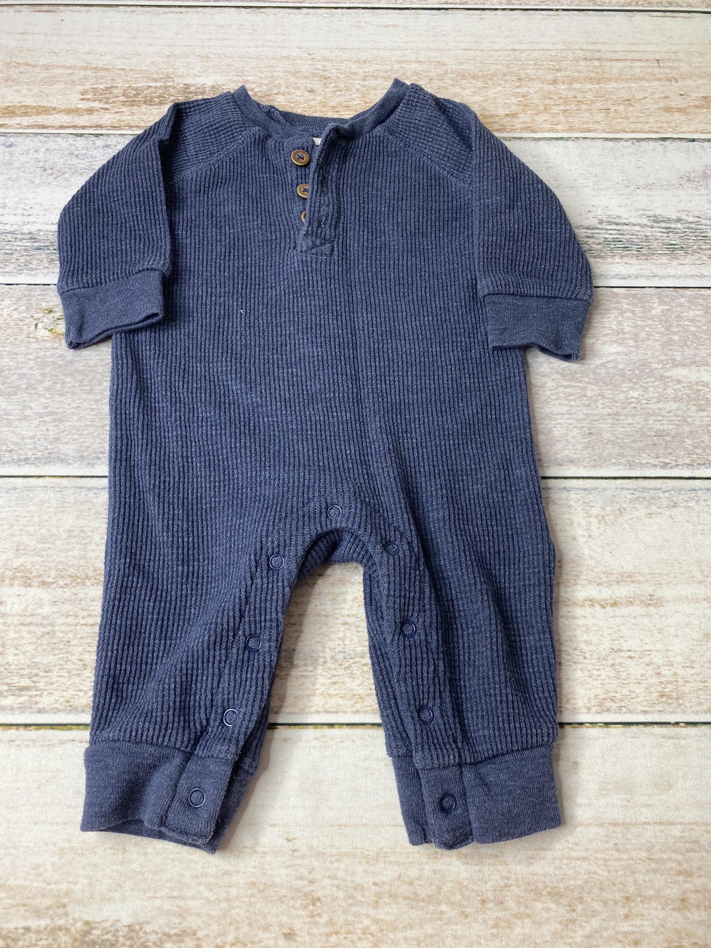 Old Navy Unisex Navy Blue Long Sleeve Outfit Size: 0-3 months Navy Blue