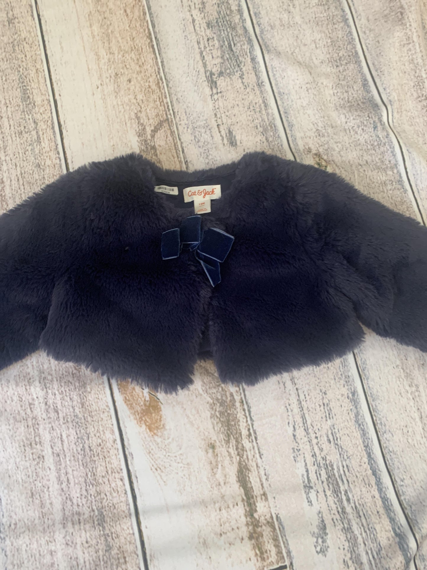 Cat & Jack Girls Navy Blue Jacket Size: 12M Navy Blue
